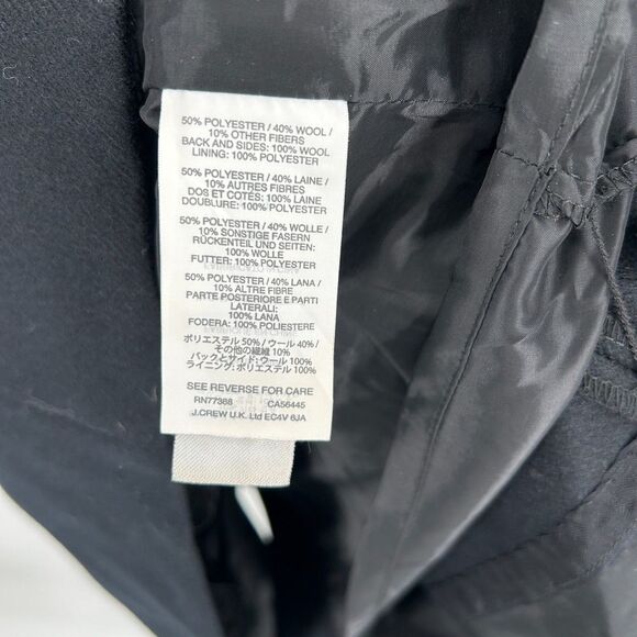 J. CREW Black Gray Chevron Wool Sleeveless Bodycon Sheath Office Dress Size 4 - Picture 7 of 7